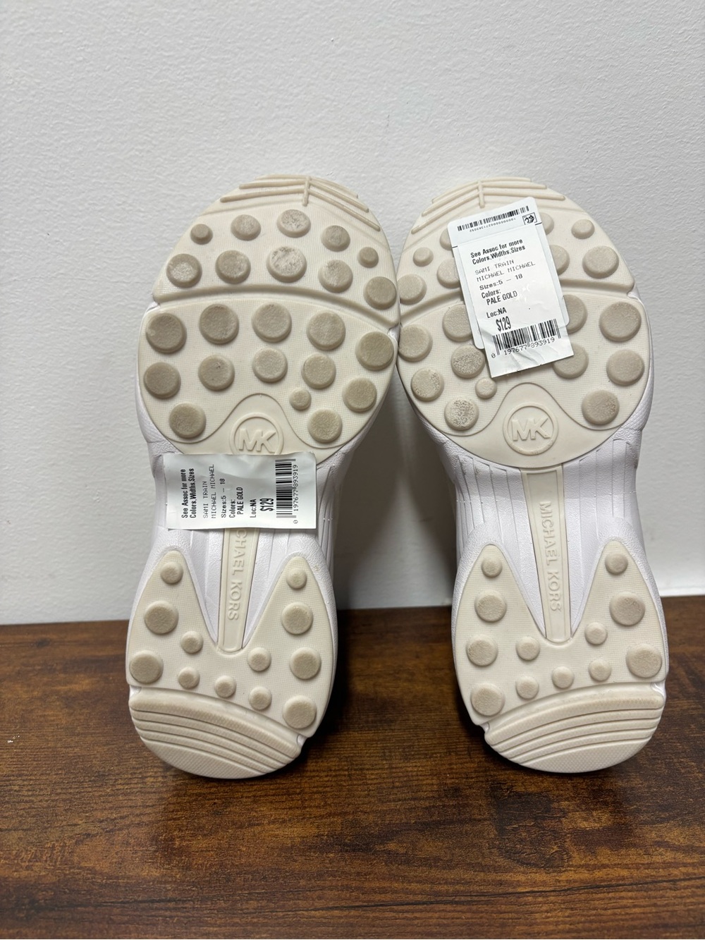MICHAEL KORS Sami Zip Trainer Zip Up Sneaker Cream Rhinestone Women’s Size 5 1/2 - Picture 6 of 8